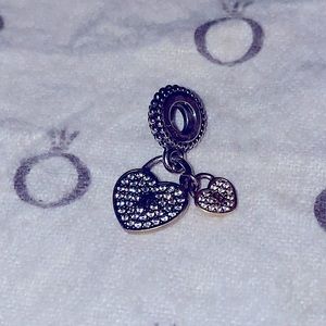 Pandora key to my heart two-toned charm
